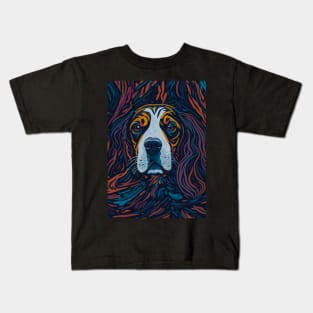 abstract expressionism beagle art Kids T-Shirt